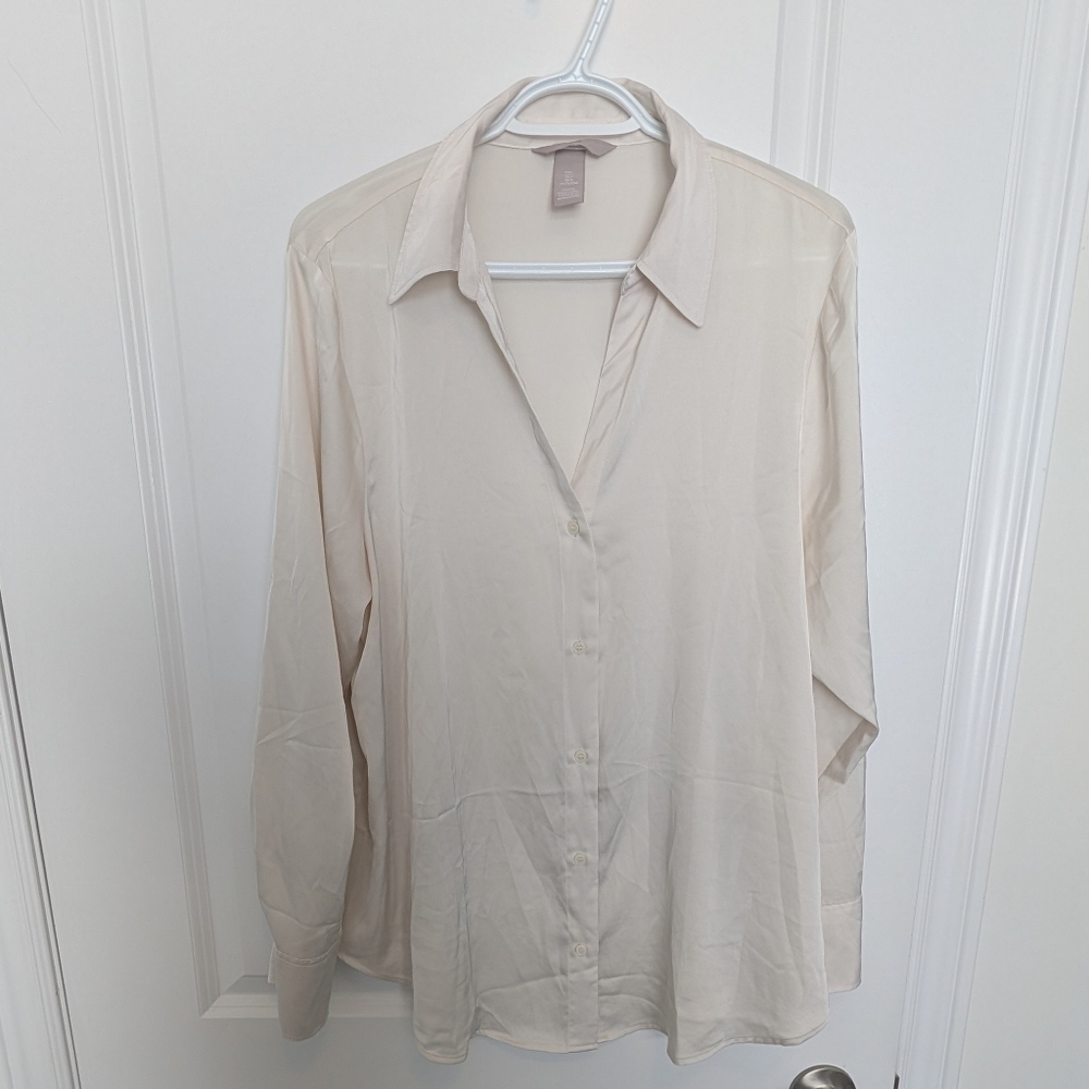 H&M Silky Button-Up Shirt